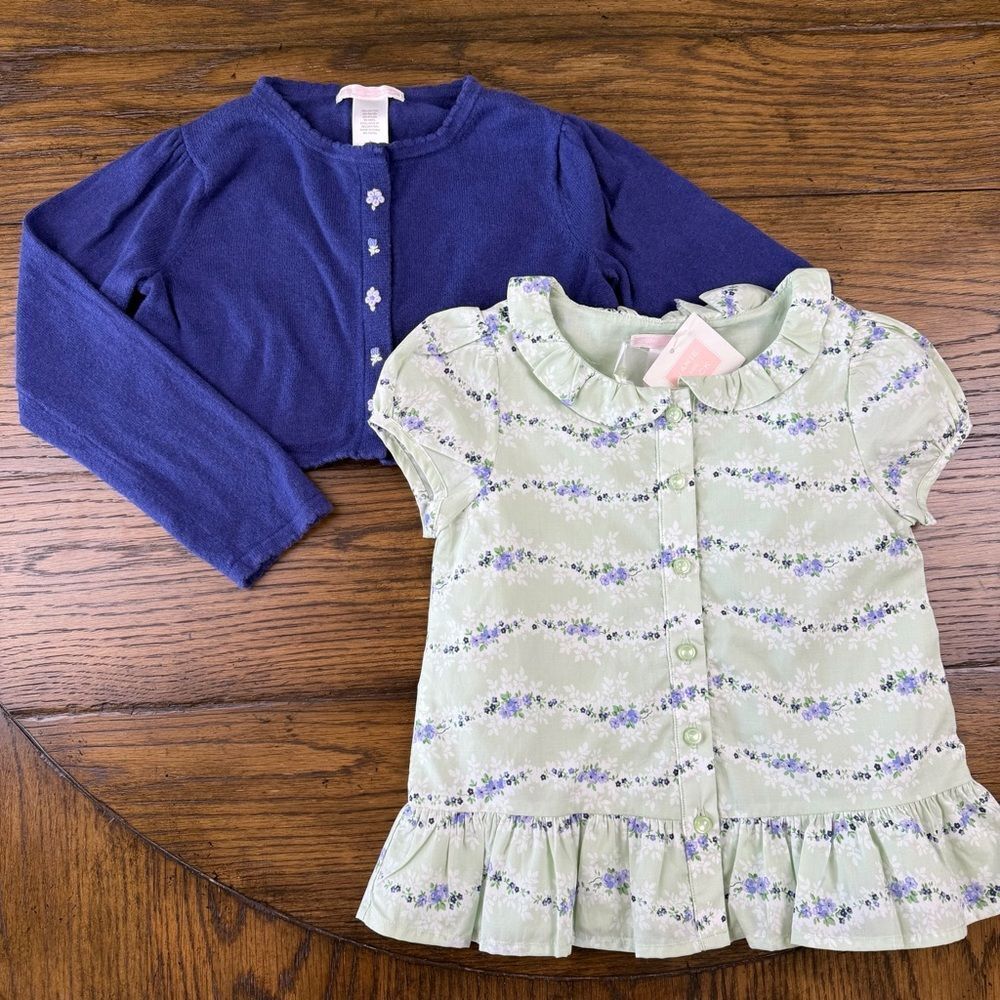 Janie and Jack Top and Sweater Bundle